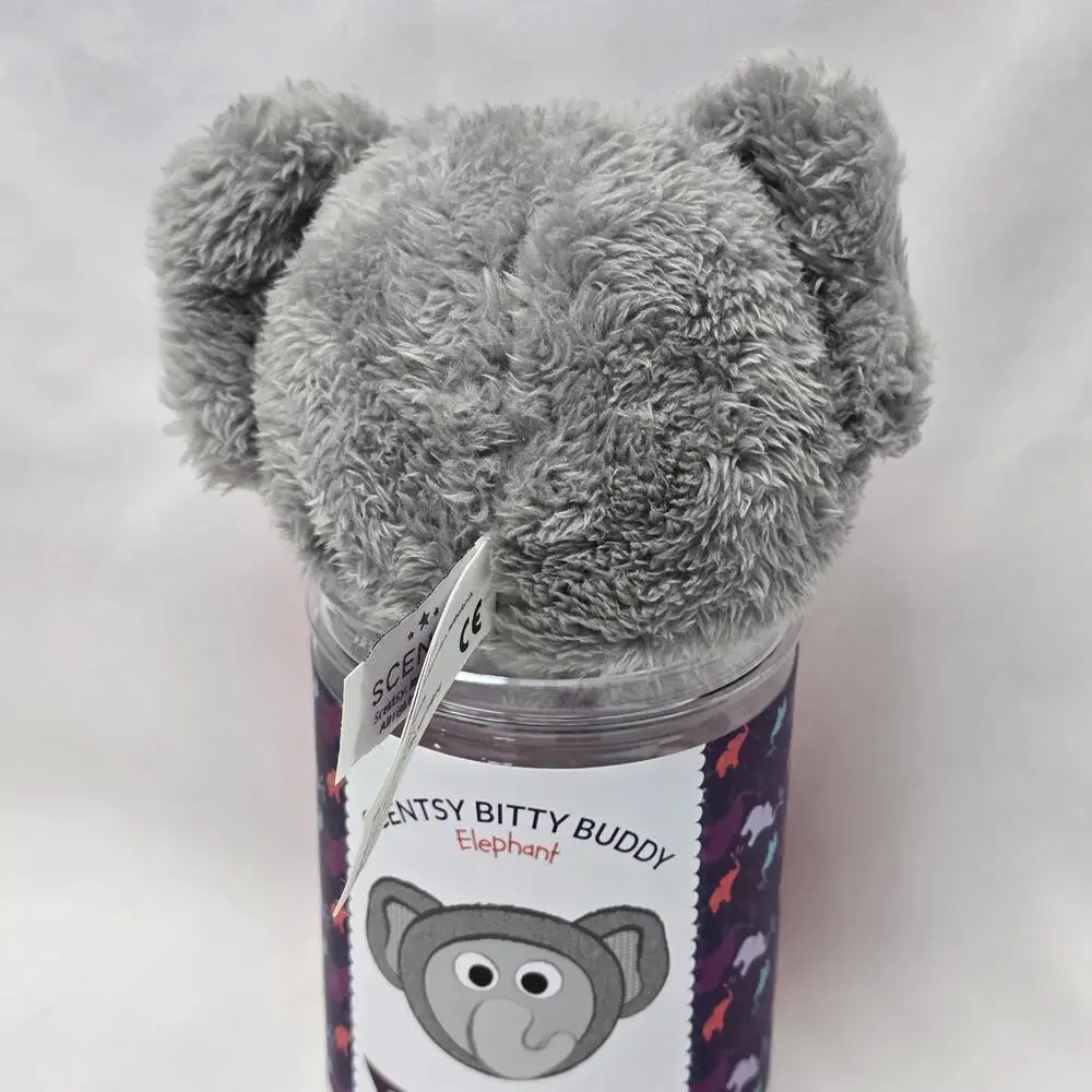 Scentsy Bitty Buddy Gray Elephant Plush Scented Black Raspberry Vanilla Fragrant